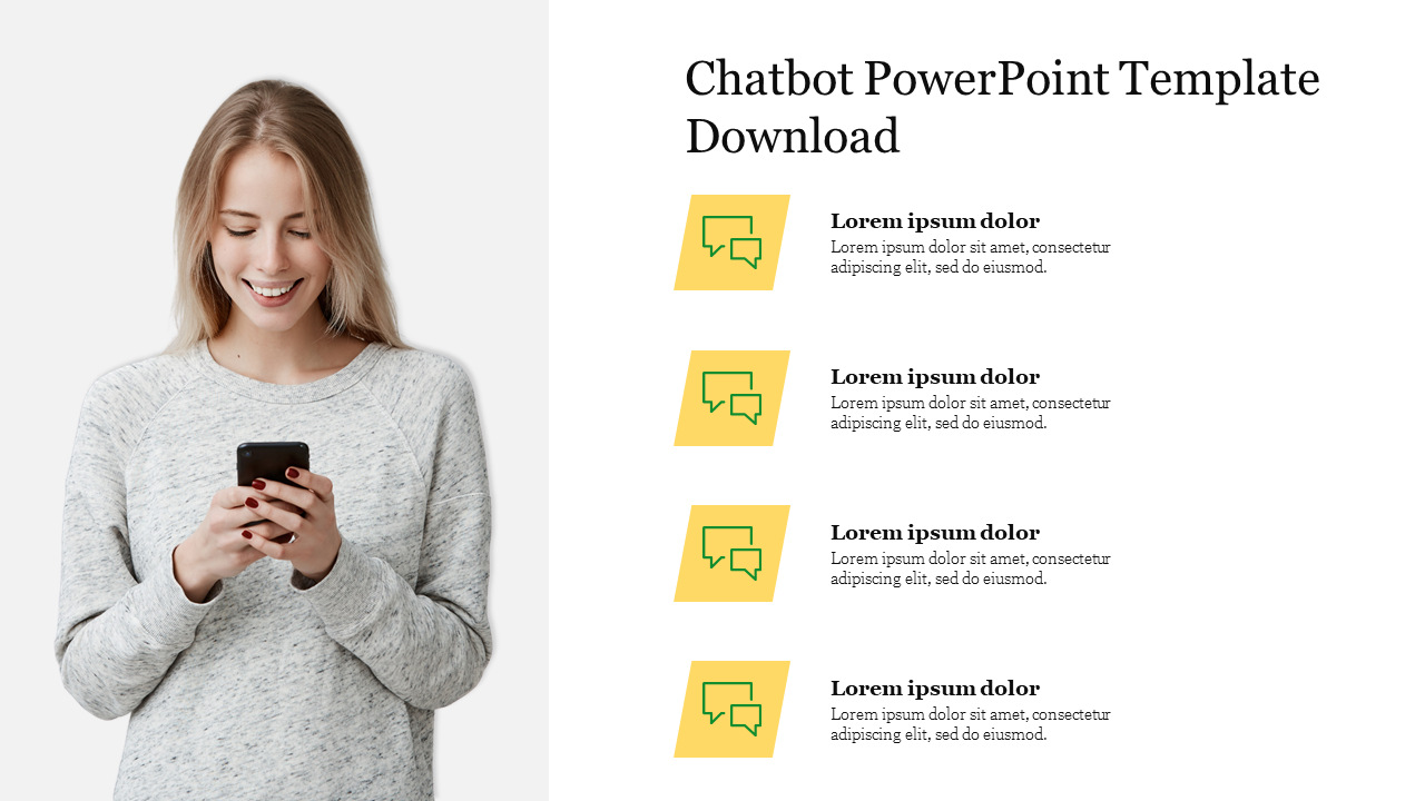 Free - Effective Chatbot PowerPoint Template Download Presentation